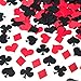 MOWO Casino Confetti Table Decoration and Las Vegas Theme Party Decoration (Black,red,200pc)