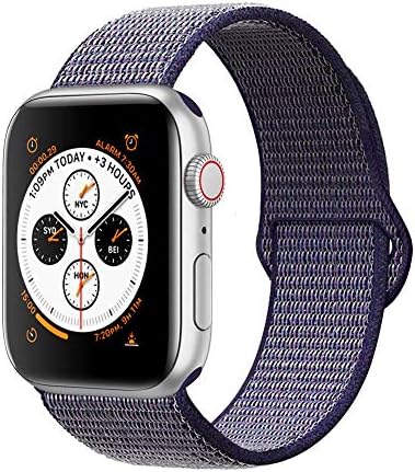 Threenine for Apple Watch Band, Durable Soft Silicone iWatch Strap Replacement Sport Band for Apple Watch Band Series 3 Series 2 Series 1 Sport, Edition (Midnight blue, 38mm M/L)
