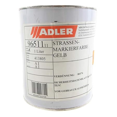 Straßenmarkierfarbe 1l Gelb Asphaltfarbe Markierung Farbe