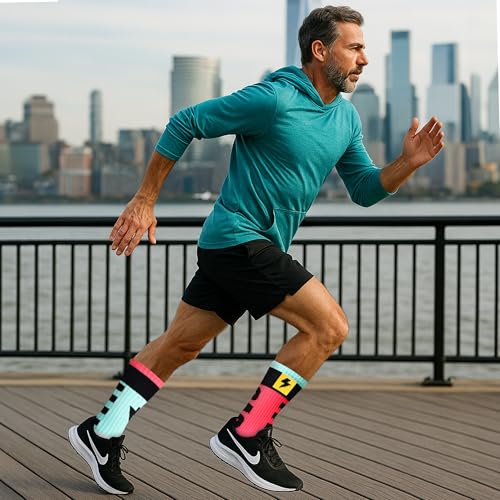 in s(h)ock Barcelona Sports Socks for Men and Women – Seamless Long Socks – Ideal for Cycling, Running, Paddle, Basketball and Daily Workouts