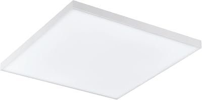 lampada da soffitto Turcona, pannello in metallo e plastica, luce