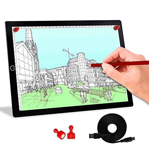 Tracing Light Box, A4 Light Board Portable LED Light Pad Tracer