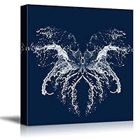 Canvas Wall Art Dynamic Water Splash Butterfly Canvas Prints Home Artwork Decoration for Living Room,Bedroom - 12x12 inches