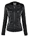 MBJ WJC663 Womens Removable Hoodie Motorcyle Jacket L BLACK