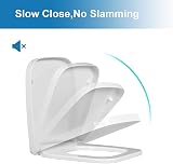 AAN Square Soft Close Toilet Seat Quick Release 41x35 Top Fixing Hinges view 4