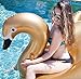 Freedom Floaty Giant Gold Swan Inflatable Pool Float with Rapid Valves