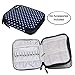 Damero Crochet Hook Case, Travel Storage Bag for Various Crochet Needles and Accessories, Lightweight and Compact, Easy to Carry, Medium, Blue Dots (No Accessories Included)