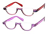SOOLALA Womens Modern Designer Flat Top 42mm Half