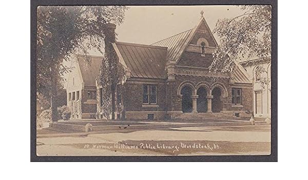 Norman Williams Public Library Woodstock Vt Rppc Postcard 1920s At