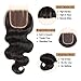 Brazilian Boby Wave 4x4 Three Part Lace Closure Virgin Human Hair 100% Unprocessed Human Hair Frontal with Baby Hair Frontal Closures Natural Color 10 Inc (10''4X4 closure, Body Wave)