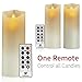 Battery Candles, Flickering Flameless Candles Set of 2 x 7 Battery Operated Candles Real Wax Pillar with Remote Timer By Comenzar