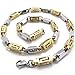 KONOV Stainless Steel Mens Necklace Link Chain - Gold Silver