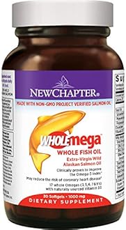 Newchapter 1000mg Wholemega Whole Fish Oil Softgels - Pack of 30 Softgels