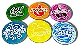 Set of 6 Pokemon Status Tokens with GX Double-Sided Token - Poisoned, Asleep, Burned, Paralyzed, Confused