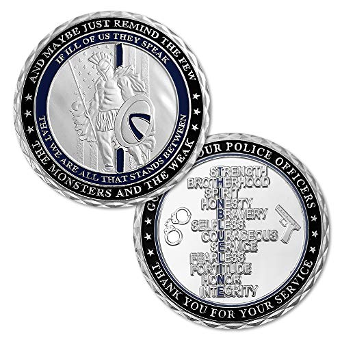 US Thin Blue Line Police Officers Spartan Warriors Challenge Coin