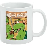 Teenage Mutant Ninja Turtles Michelangelo Ceramic Coffee Mug, Novelty Gift Mugs for Coffee, Tea and Hot Drinks, 11oz, White