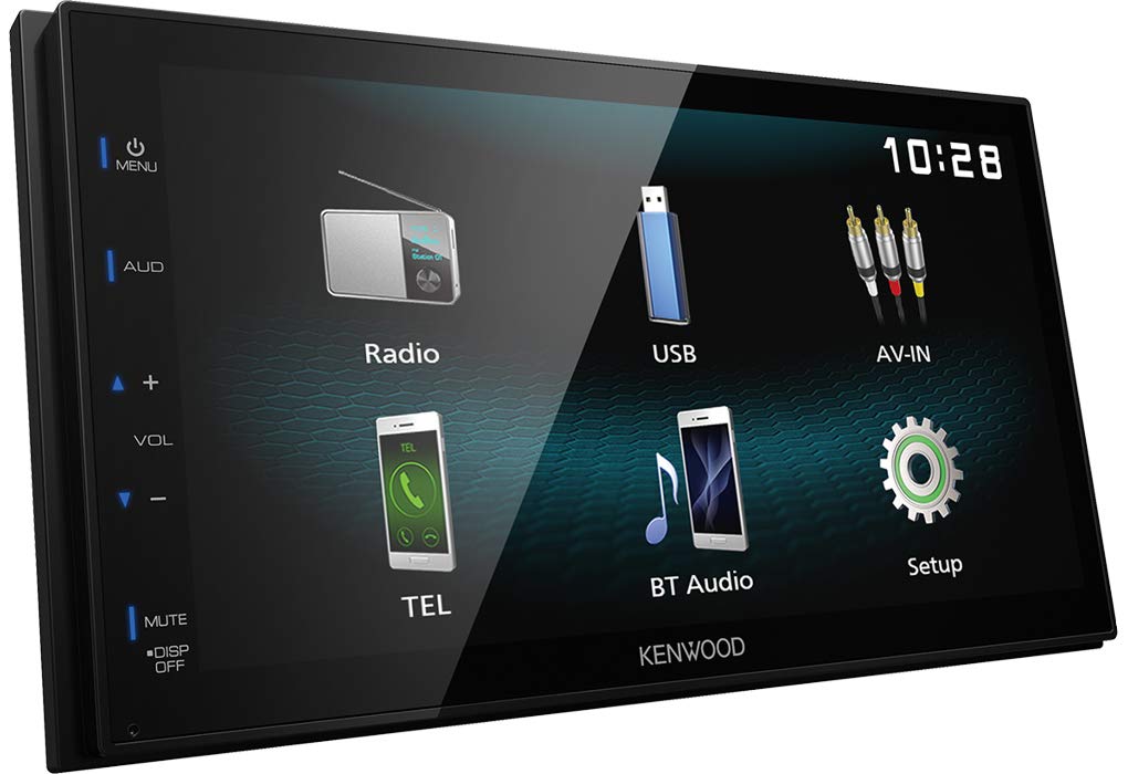 KENWOOD DMX120BT Digital Media Receiver with 17.3 cm High Gloss Touch Panel, Bluetooth, Android USB Mirroring, 4 x 50 Watt , Black
