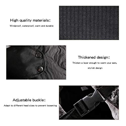 XGao Balaclava Face Mask for Cold Weather, Balaclava, Unisex Mens Women Winter Outdoor Thicken Hat Hunting for Men Ear Warm Breathable Motorcycle Face Mask Balaclava Beanie Black (Navy) - Thumbnail 3