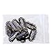 YONNA 12pcs U Shape Iron Snap Clips For Feather Hair Extensions Wigs Weft Brown Color
