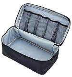 Packing Organizer Bra Underwear Storage Bag Travel Lingerie Pouch Toiletry Organizer (Black L)