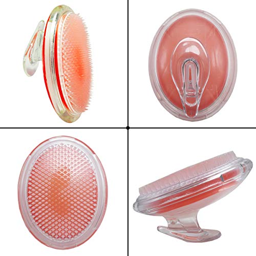 2pcs Exfoliating Brush for Ingrown Hair Treatment, Hair Scalp Massager Shampoo Brush, Exfoliator for Face, Bikini, Armpit, Fascia and Cellulite Blast Massager Tool for Men and Women, Pink