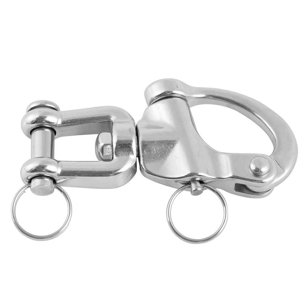 Alomejor Eye Snap Swivel Swivel Snap Shackle Quick Release Yacht Swivel Shackle Ship Marine Yacht Sailing(16 * 87mm)