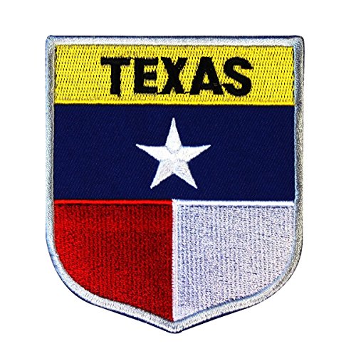 State Flag Shield Texas Patch Badge Travel USA Seal Embroidered Sew On Applique