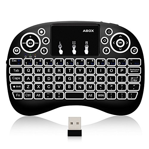 ABOX I10 Mini Wireless Keyboard, 2.4GHz Multi-media Portable Handheld Keyboard With Touchpad Mouse For Android Tv Box, Projector, XBox 360, PC, PAD, PS3