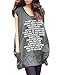 Allegra K Ladies Sleeveless Letters Print Loose Tunic Top M Dark Grey