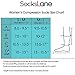 SocksLane Cotton Compression Socks for Women & Men. 15-20 mmHg Support Knee-High Black Stripes M/L