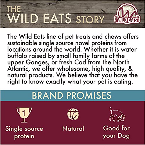 Wild Eats Water Buffalo Retriever 9 Inch Cheek Roll Dog Chews 3 Pack