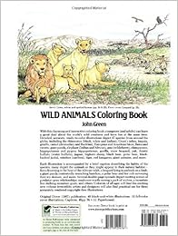 Wild Animals Coloring Book (Dover Nature Coloring Book): John Green ...