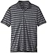 adidas Golf Men's Puremotion 2 Color Stripe Jersey Polo, Lead/White, Medium