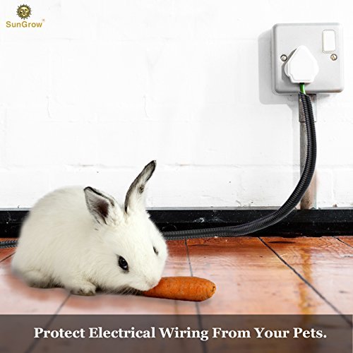 image for SunGrow 20 ft. Long Split Wire Loom Tubing Protect Wires from Rabbits,