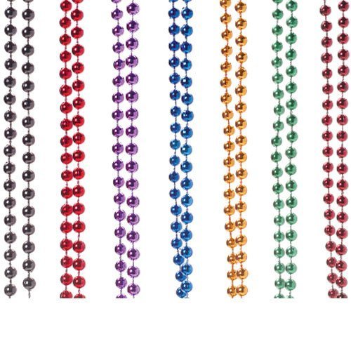 Dozen Metallic Bead Necklaces/Purple