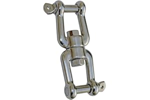 JY-MARINE Jingyi Marine 316 Stainless Steel Jaw-Jaw Anchor Swivel Chain Connector for Boat