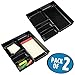 mDesign Square Plastic Office Desktop and Drawer Storage Organizer Tray Holder for Office Supplies, Gel Pens, Pencils, Markers, Tape, Erasers, Paperclips, Staplers - 2.25