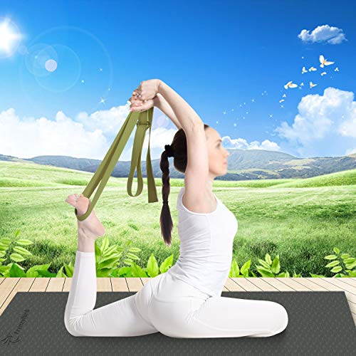 FrenzyBird Eco-Friendly,Reversible,Non-Slip,Double-Sided TPE Yoga Mat with Stretch Strap,Carry Strap and Mat Bag, Free of PVC and Other Harmful Chemicals, Extra-Thick,Ideal for Yogis