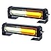 WOWTOU LED Amber White Strobe Lights for Trucks Grille Snow Plows Construction Vehicles Cars ATV