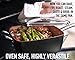 Copper Pan 5 Piece Cookware Set - Non Stick Copper Chef Frying Pans with Induction Bottom Steamer Tray and Fry Basket - Oven Safe Non-Stick Deep Copper Square Design with Glass Lid