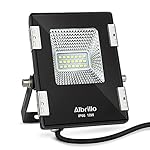 Albrillo 10W LED Flood Lights, 100 Watt Halogen Equivalent, Waterproof IP66, 800lm, Daylight White 6000K, Outdoor Security Light