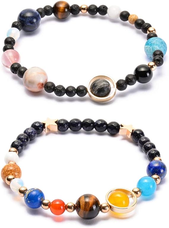 Amazon 太陽系 ブレスレット 8つの惑星 守護星 地球宇宙 銀河 宝石 ビーズブレスレット ブレスレット 通販