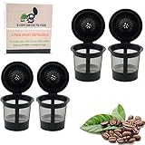 (4 Pack) Reusable K Cup Coffee Filters - Single Cup Keurig Solo Filter Pod Coffee Stainless Mesh by SwayInc