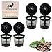 (4 Pack) Reusable K Cup Coffee Filters - Single Cup Keurig Solo Filter Pod Coffee Stainless Mesh by SwayInc