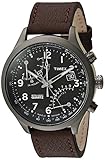 Timex Men's TWH3Z6110 Intelligent Quartz Fly-Back Chronograph Brown Leather Strap Watch