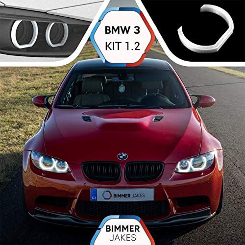 3 Series E92 Coupe / E93 Convertible / M3 E90 Before Facelift 2005, 2006, 2007, 2008, 2009, 2010 - BJ Angel Eyes (KIT 2.1) for Xenon Headlights - LED Ring Angel Eyes Halo Marker