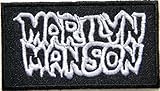 MARILYN MANSON Heavy Metal Rock Punk Music Band Logo Patch Sew Iron on Embroidered Polo T-shirt Vest Cloth ,Size 3.25Inch X 1.75Inch