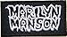 MARILYN MANSON Heavy Metal Rock Punk Music Band Logo Patch Sew Iron on Embroidered Polo T-shirt Vest Cloth ,Size 3.25Inch X 1.75Inch