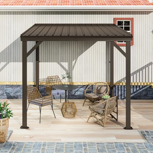 Domi 8x8FT Lean-To Gazebo Review: Wall-Mounted Hardtop Shelter with Drainage image 13