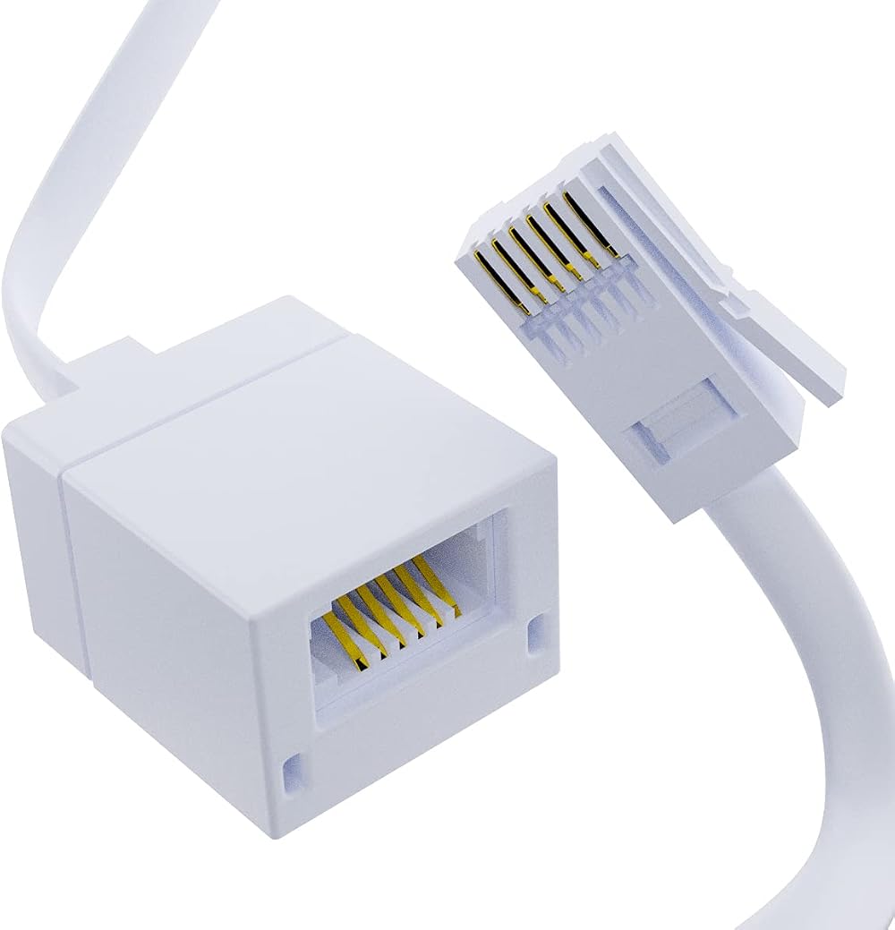 ASNQ 2m BT Telephone Extension Cable Male to Female for UK Landline